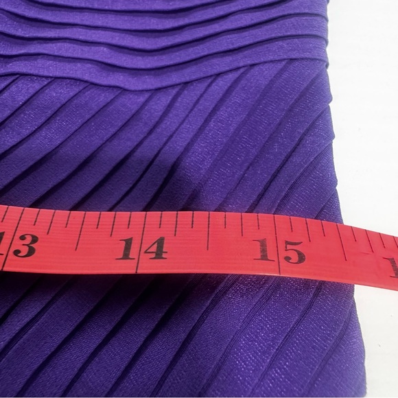 New Diane Von Furstenberg Purple Silk Mini Strapless Dress Size 12 - Picture 13 of 14